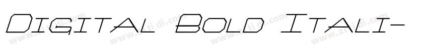 Digital Bold Itali字体转换